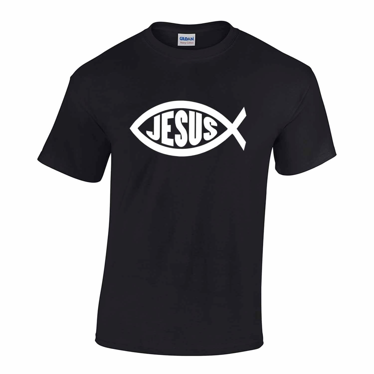 Jesus Christian Fish T-Shirt by theperfectnumber on Etsy