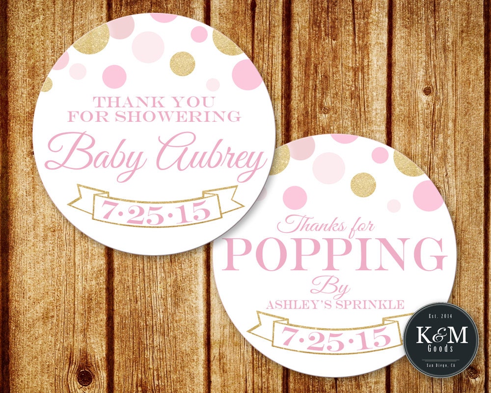 favors ideas baptism cute for / and Shower Gold Tag Baby Thank / Favor Pink Tag Glitter You