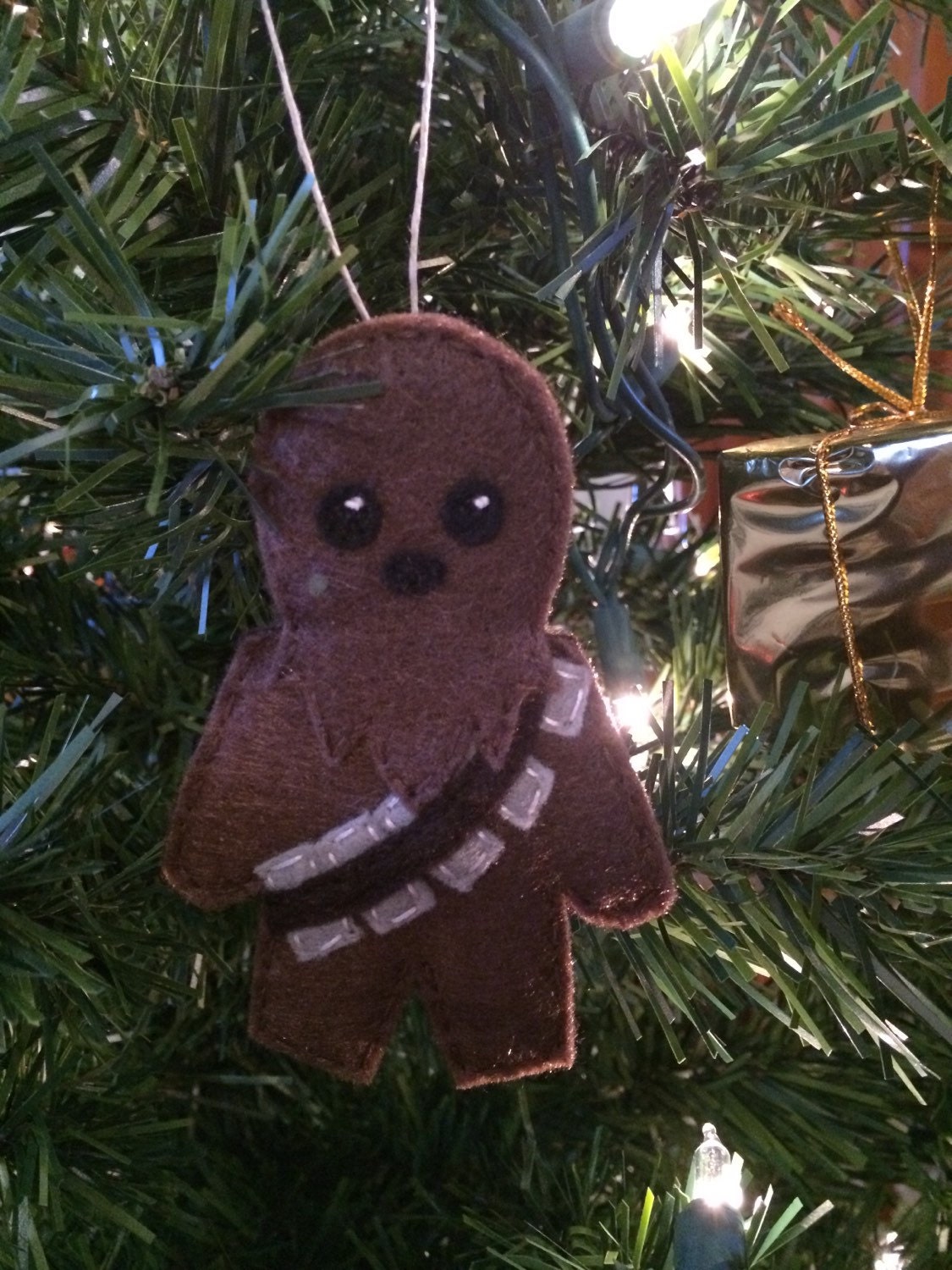 star wars felt chewbacca holiday ornament by lumpybuttonsgifts star wars felt chewbacca holiday ornament by lumpybuttonsgifts