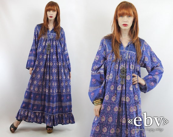 Cotton Maxi Dress S M L Hippie Dress India Dress Indian Dress Hippy ...