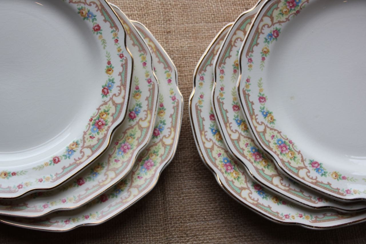 vintage-shabby-chic-dinner-plates-set-of-6-dinner-plates-crazed-party