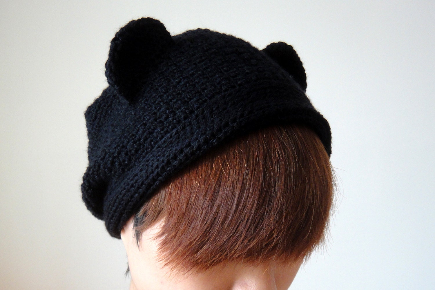 Bear Ear Beanie Black Bear Beanies Bear Ears Hat Bear Hat