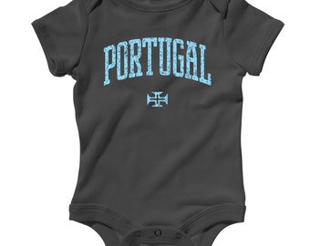 Baby Portugal Romper - Infant One Piece - NB 6m 12m 18m 24m - Portugal Baby - 4 Colors