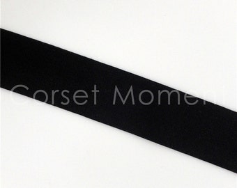 5 Yards x 25mm Black Corset Suspender Strap Bra Garter Lingerie Elastic Sewing Trim