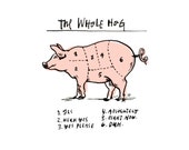 The Whole Hog Pig Print