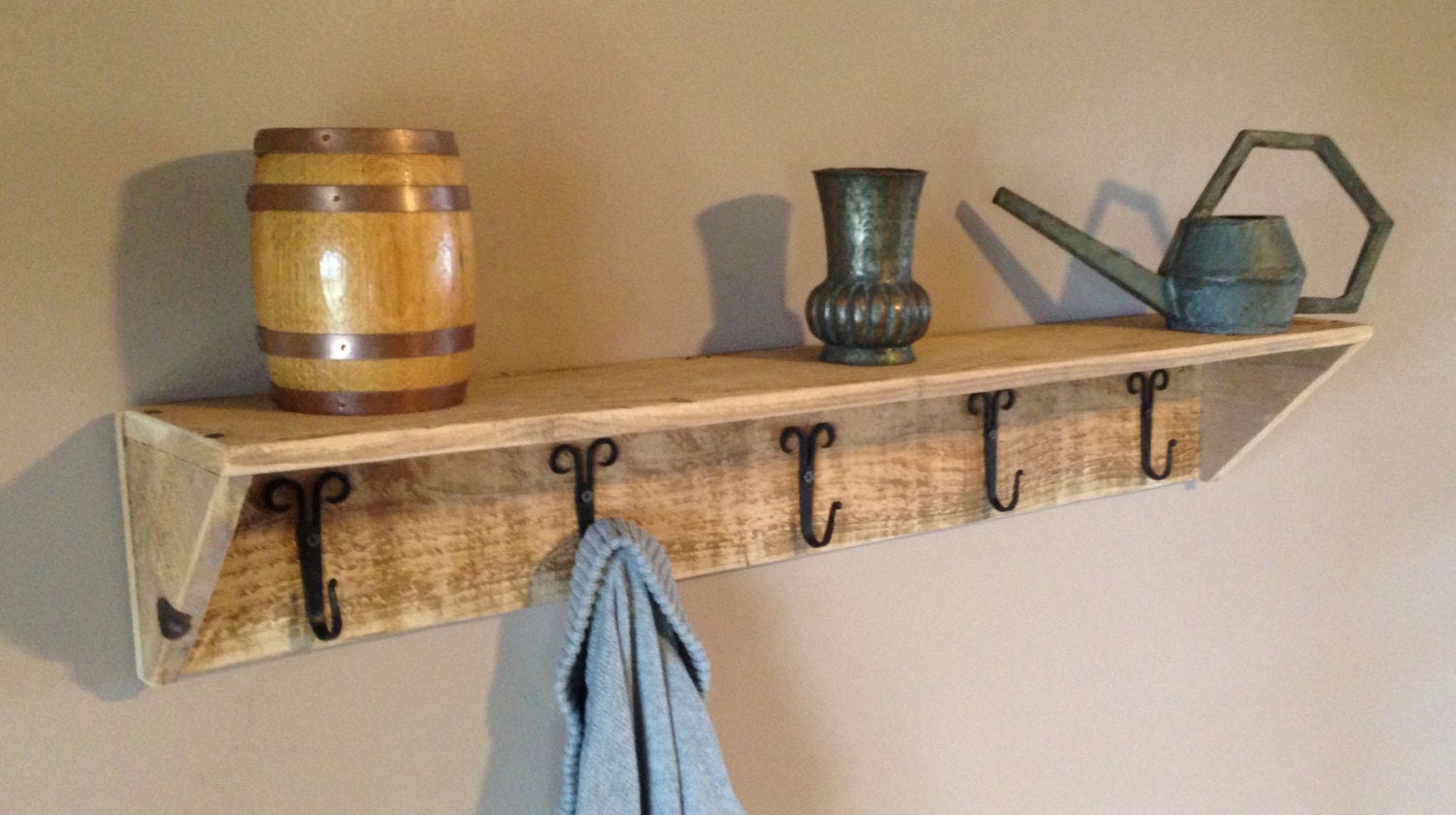 Cedar Shelf Hook Rack Various Hooks free shipping