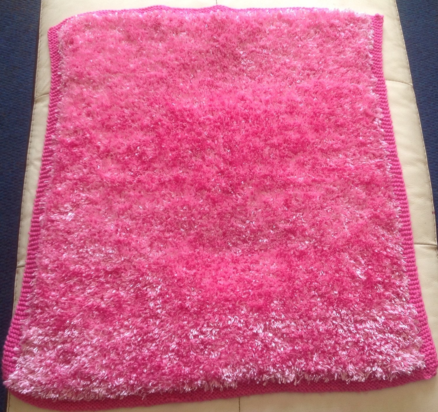 Pink fluffy blanket by toysandmorefortotts on Etsy