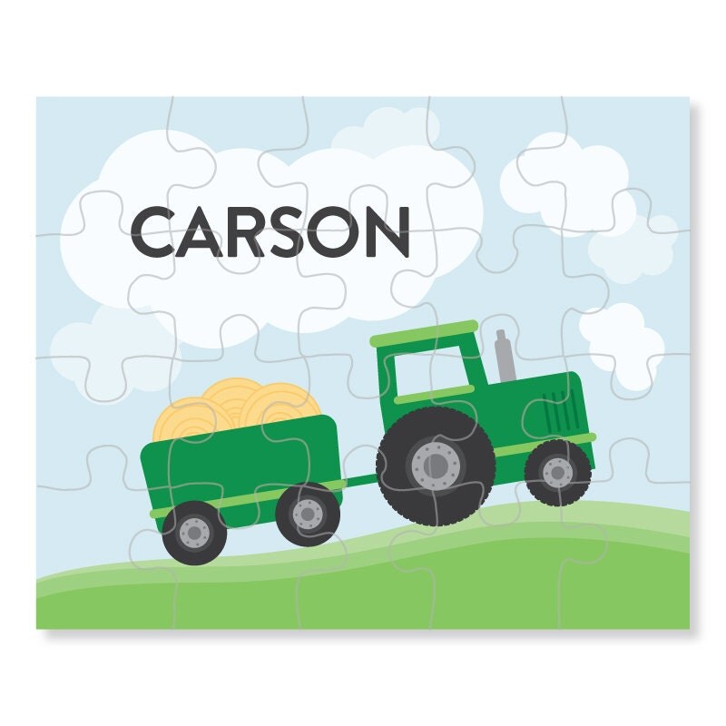 Tractor Puzzle Personalized Puzzle for Kids Farm Jigsaw