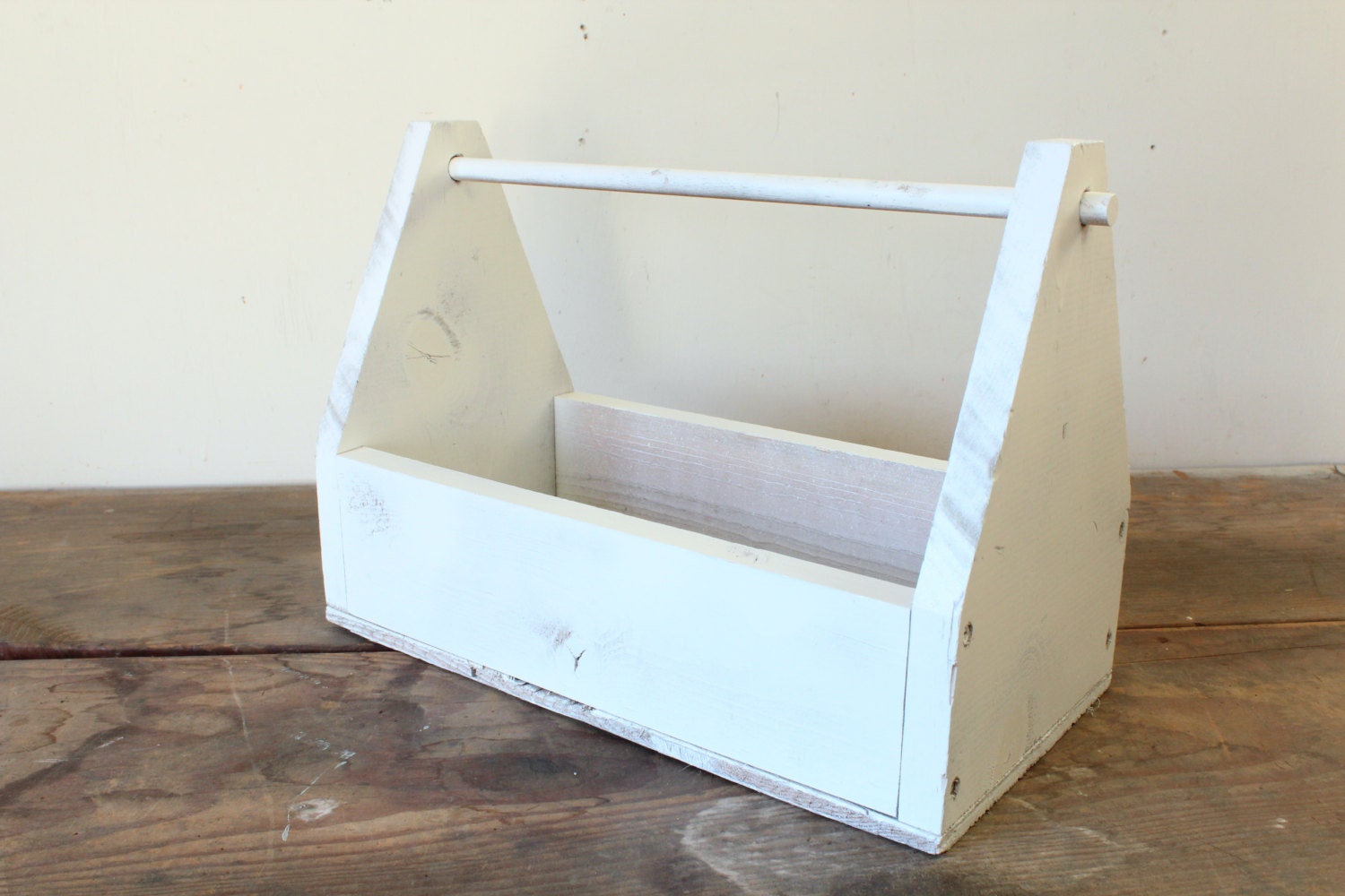vintage wooden box garden tool tote rustic shabby white vintage wooden box garden tool tote rustic shabby white