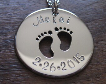 Sterling Silver Baby Feet In Heart Charm - Foto 13