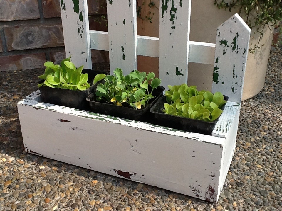 White Picket Fence Planter Box