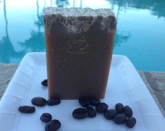 Mocha Java Handmade in Hawaii Soap - with 100% Kona Coffee,Organic Hawaiian Honey, Artisan,Chocolate,CP soap,