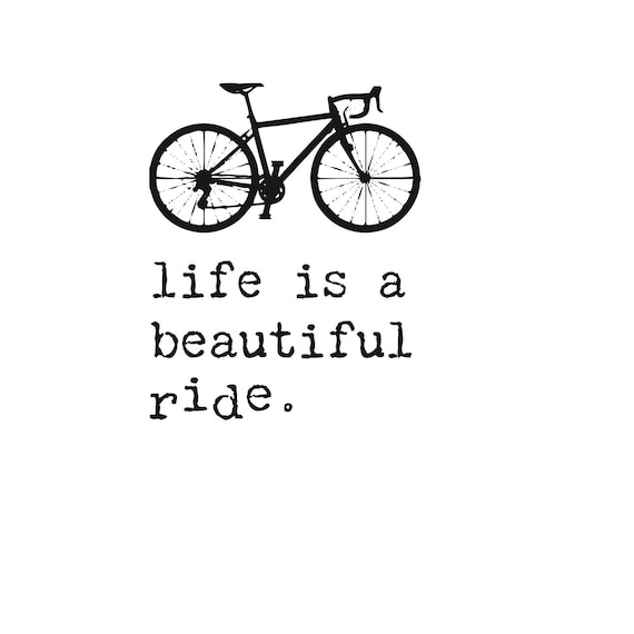 Mens Bicycle TShirt Life Is a BEAUTIFUL Ride Mens tShirt