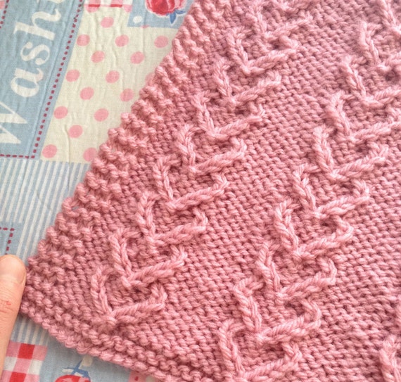Heart Baby Blanket, Knitting Pattern, Cable, Pram, Instant ...