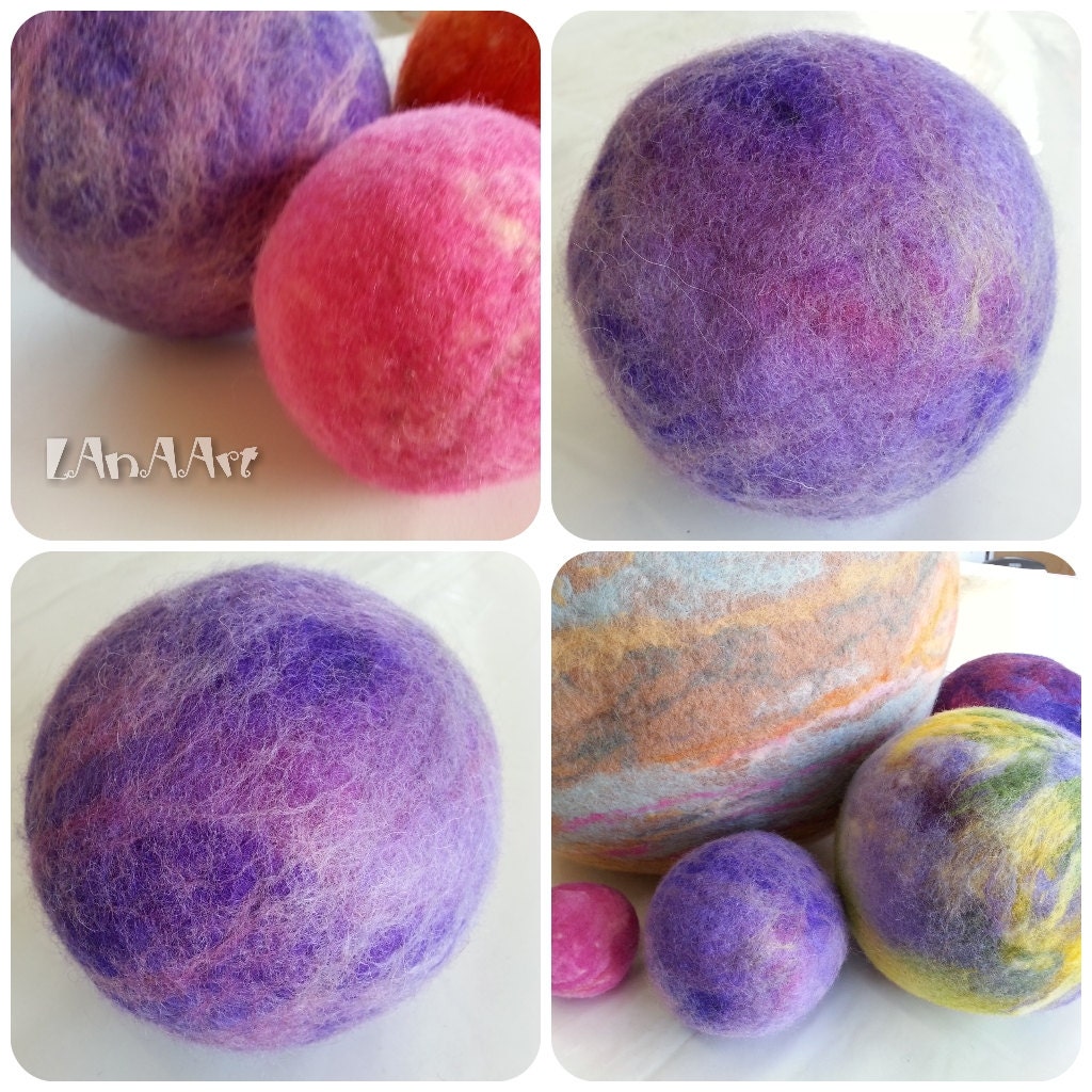 Sale of PURPLE Felted Wool Sphere handmade ball by LanAArt