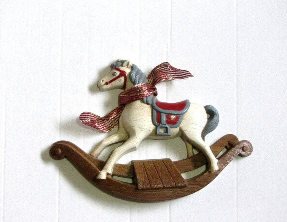 vintage plastic rocking horse