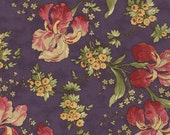 1/2 Yard - Audra's Iris Garden Large Iris on Aubergine by Brannock and Patek for Moda Fabrics 1/2 Yard - Audra's Iris Garden Large Iris on Aubergine by Brannock and Patek for Moda Fabrics