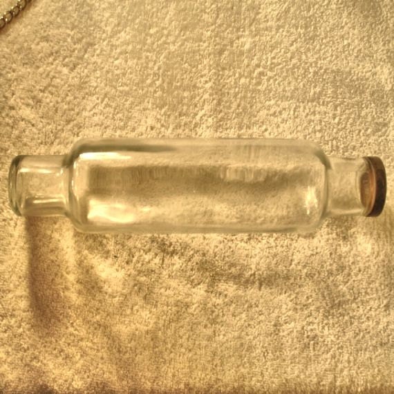 Vintage antique Glass Rolling Pin Kitchen Pin Baker Rolling
