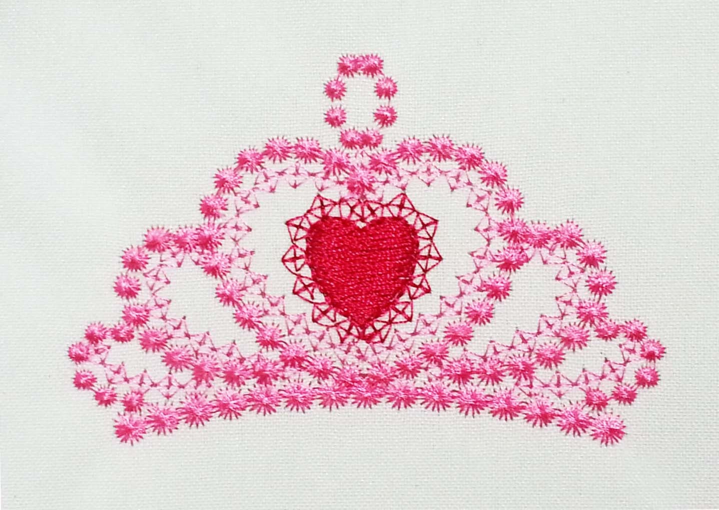 Tiara machine embroidery design heart crown valentines Tiara machine embroidery design heart crown valentines