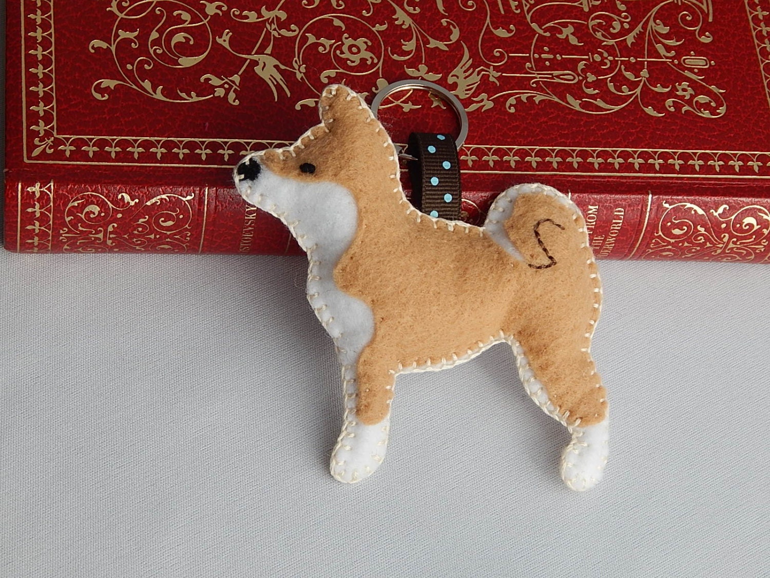 shiba inu plush keychain