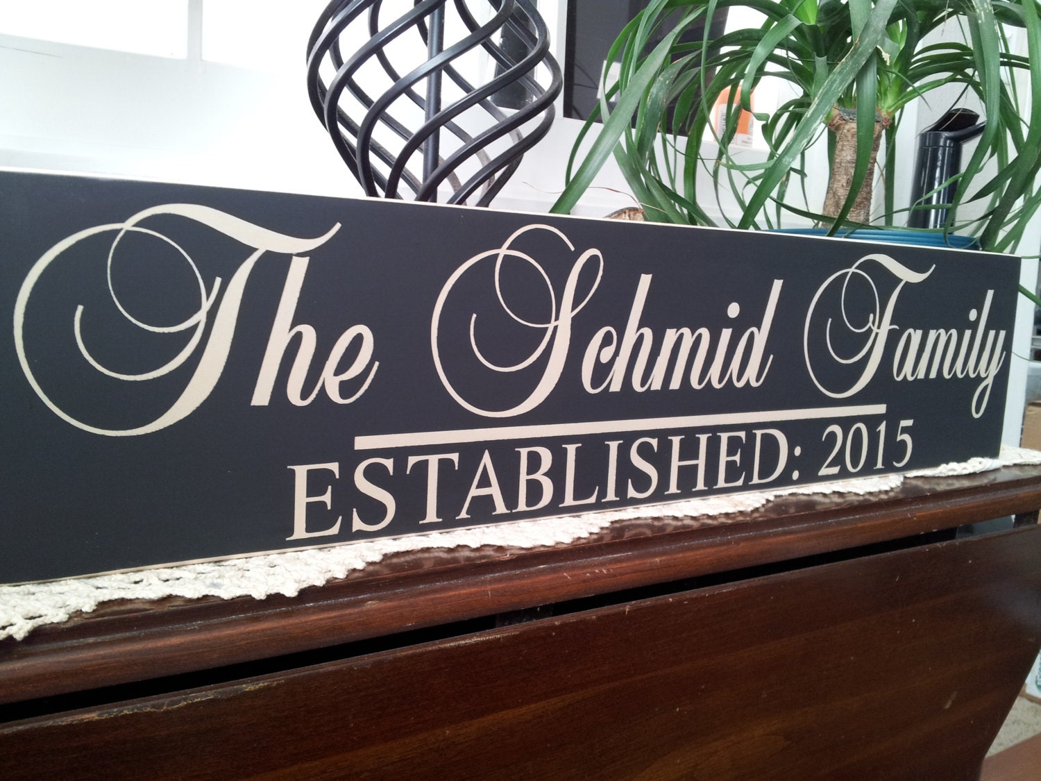 Established Sign Personalized Family Name Sign Unique gift