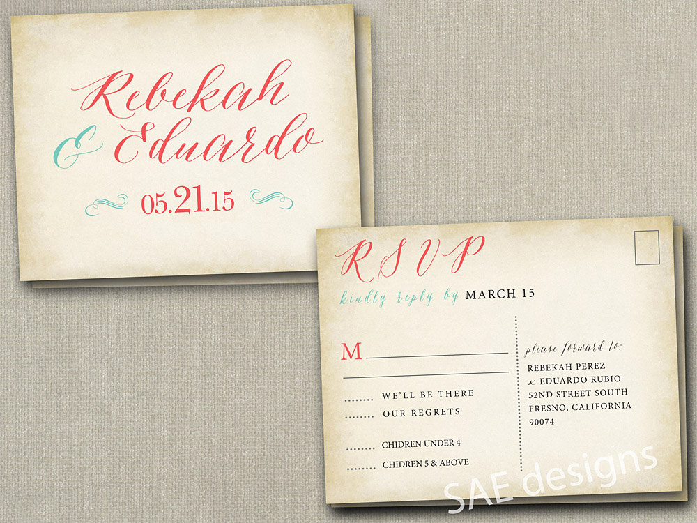 HOLLY 100 sets / 120 labels Wedding Invitation Invitations