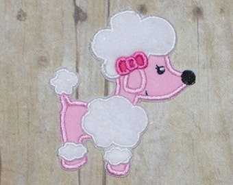 Poodle Applique Embroidery Design - Instant Download