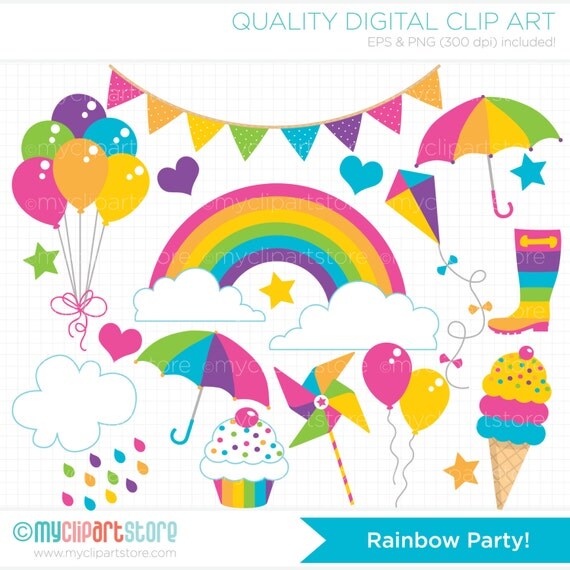 rainbow birthday clip art - photo #2