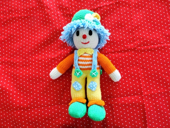 Knitted Clown Doll