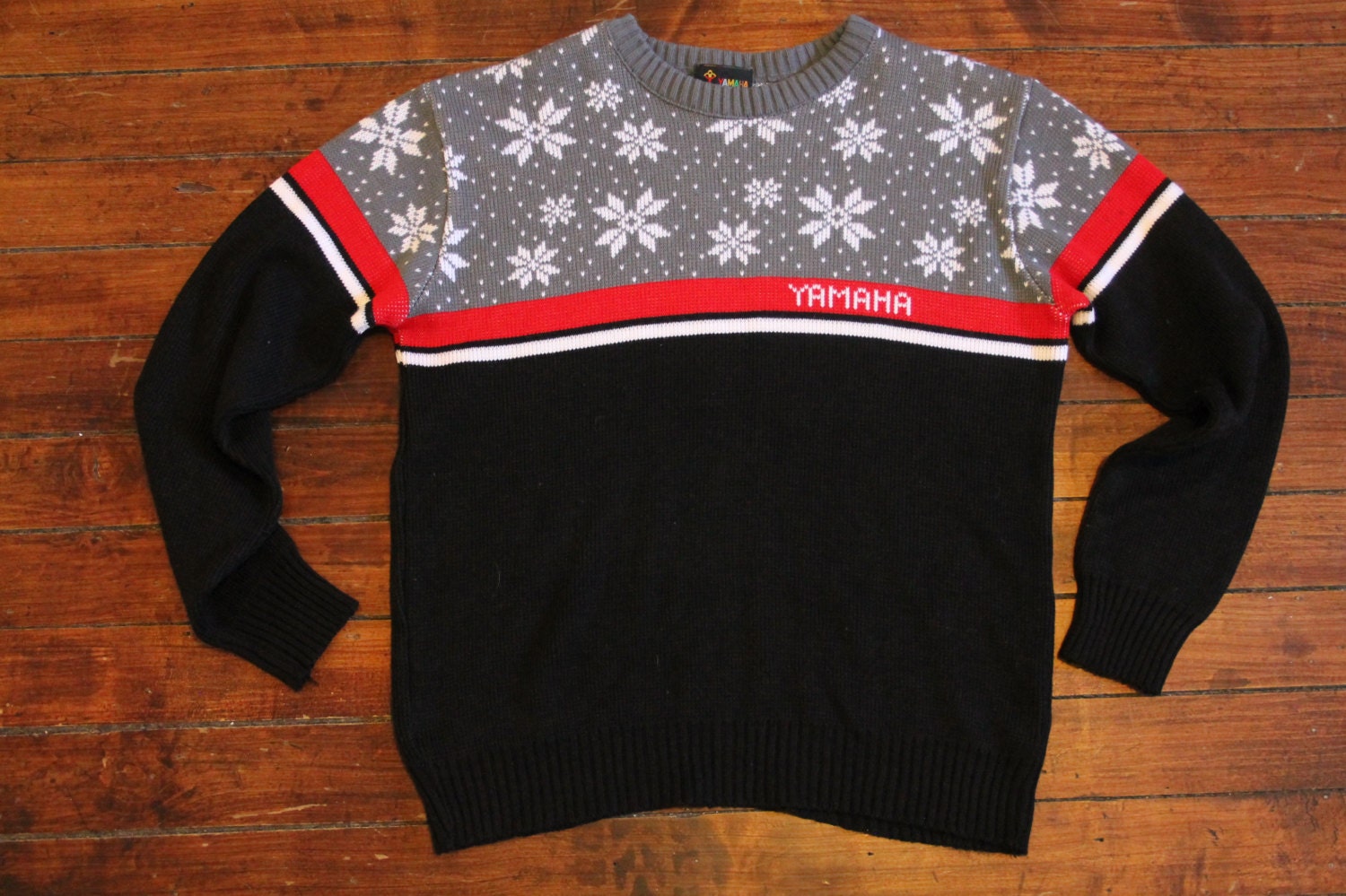 vintage Yamaha racing ugly christmas sweater by SnyderOnPark