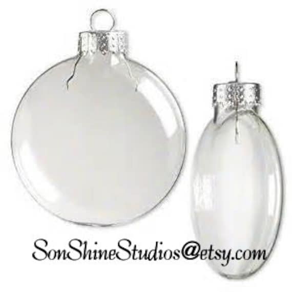 Blank Glass Disc Ornaments Pkg of 6 31/8 diameter