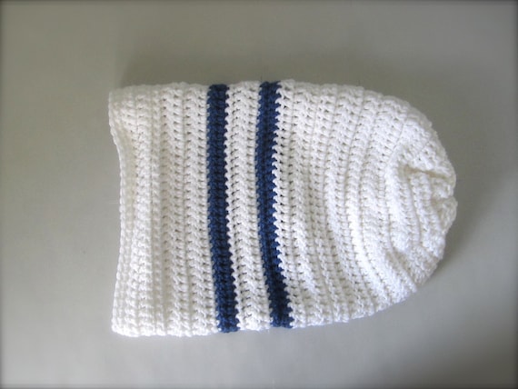 Items similar to Crochet Royal Blue and White Toronto ...