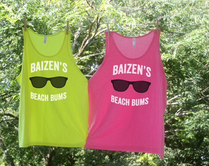 Beach Bums - Personalized Bachelorette Beach Tanks - Sets