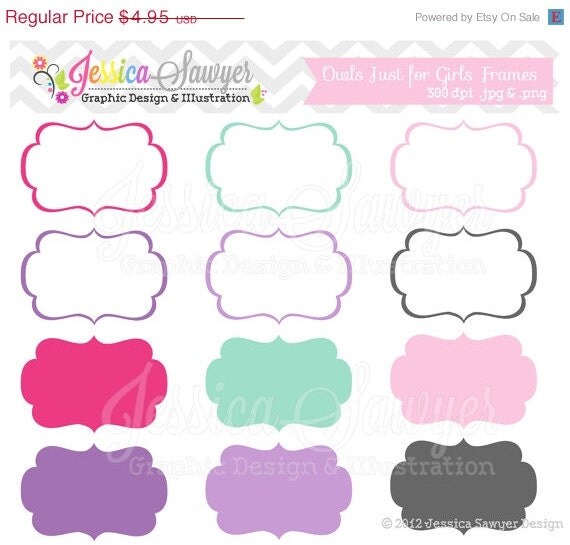 80% OFF - INSTANT DOWNLOAD, just for girls labels, tag clipart, printable labels, pink, purple, cards, invitations, scrapbook, digital f Il_570xn