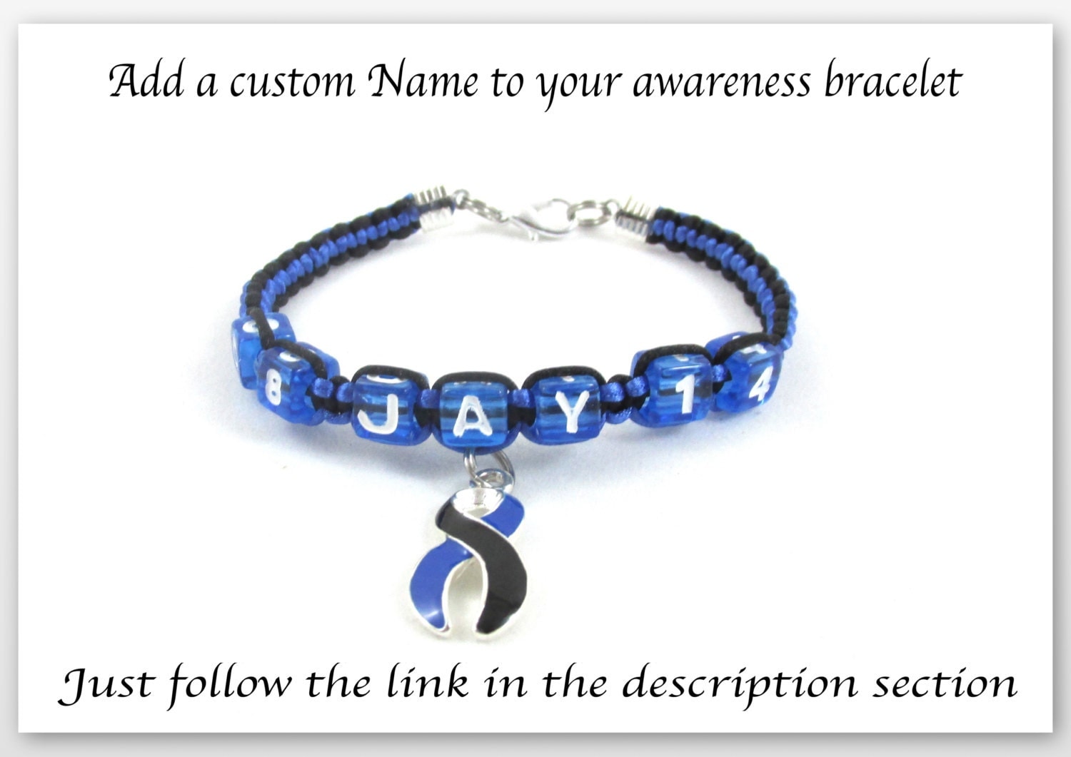 Type 1 Diabetes Awareness Bracelet Macrame Custom Juvenile