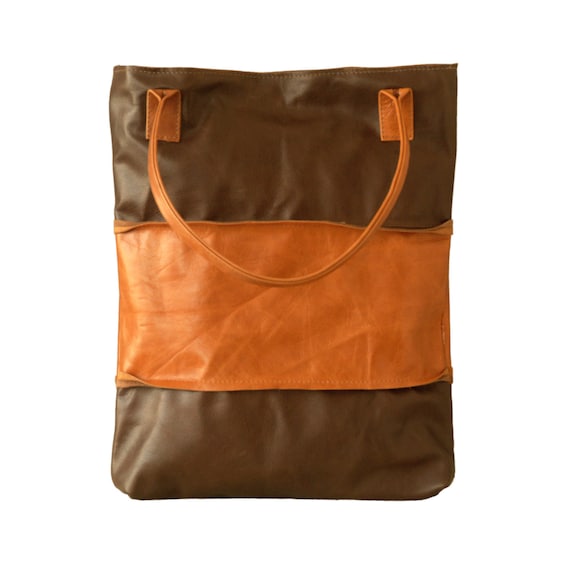2 tone extra large leather tote bag, extra large leather shoulder bag