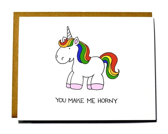 Funny I love you card you make me horny Valentine