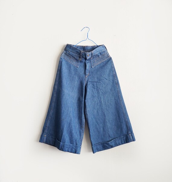 Vintage XS Denim Culottes 1970s Jeans by CaprockVintage on Etsy