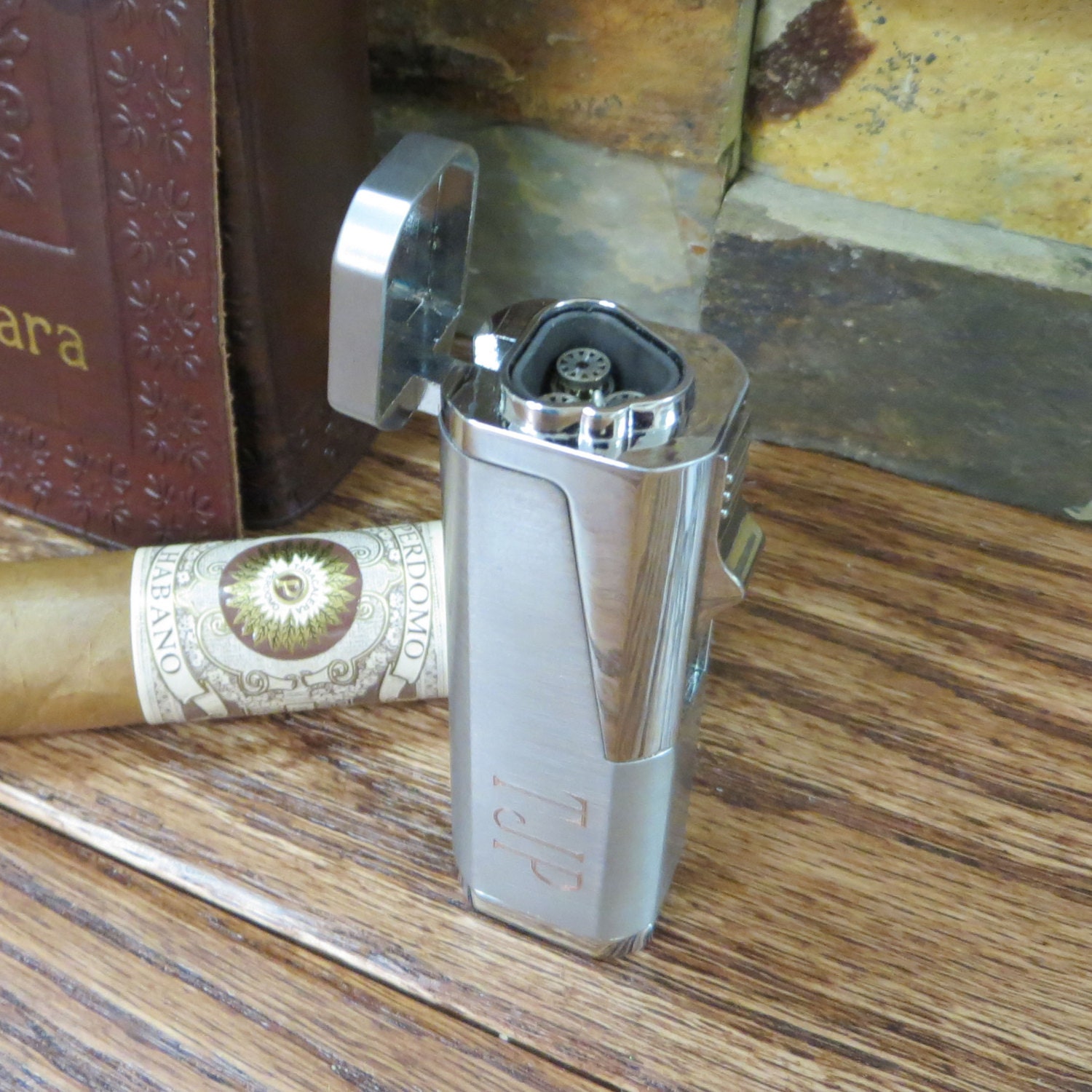 Cigar Lighter with Cutter Set Personalized Cigar Cutter