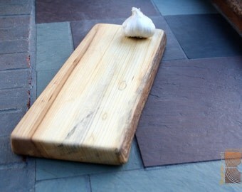 Personalized Wood Cutting BoardThick American Elm -Long Thick Rustic Chopping Board - Unique Wedding Gift 663