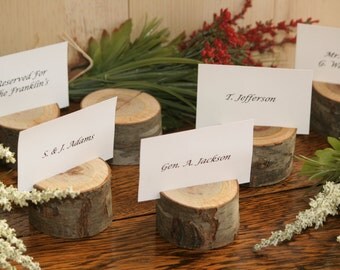 75 Rustic rustic place card holders, woodland weddings, barn wedding, rustic wedding decor, wood place card holder, country wedding, logs