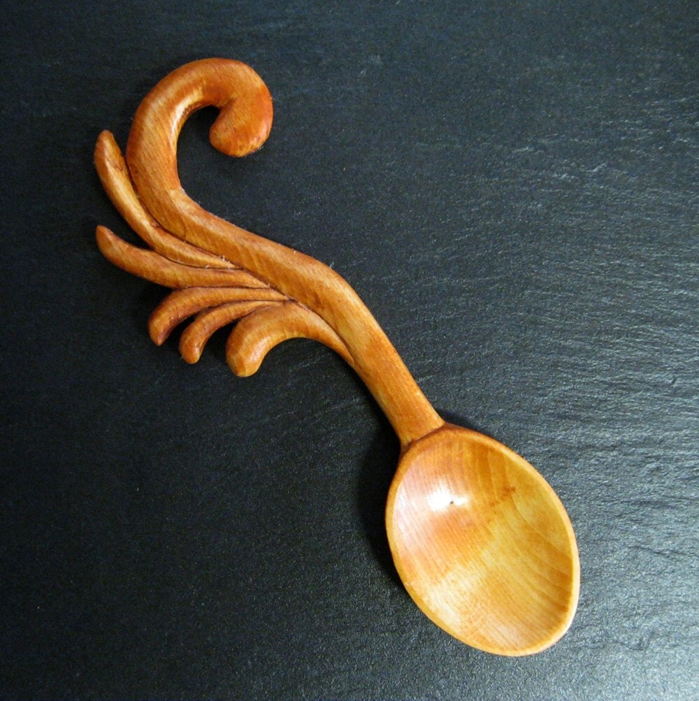 Carved Love Spoon Wood Spoon Wooden Love Spoon Celtic Love