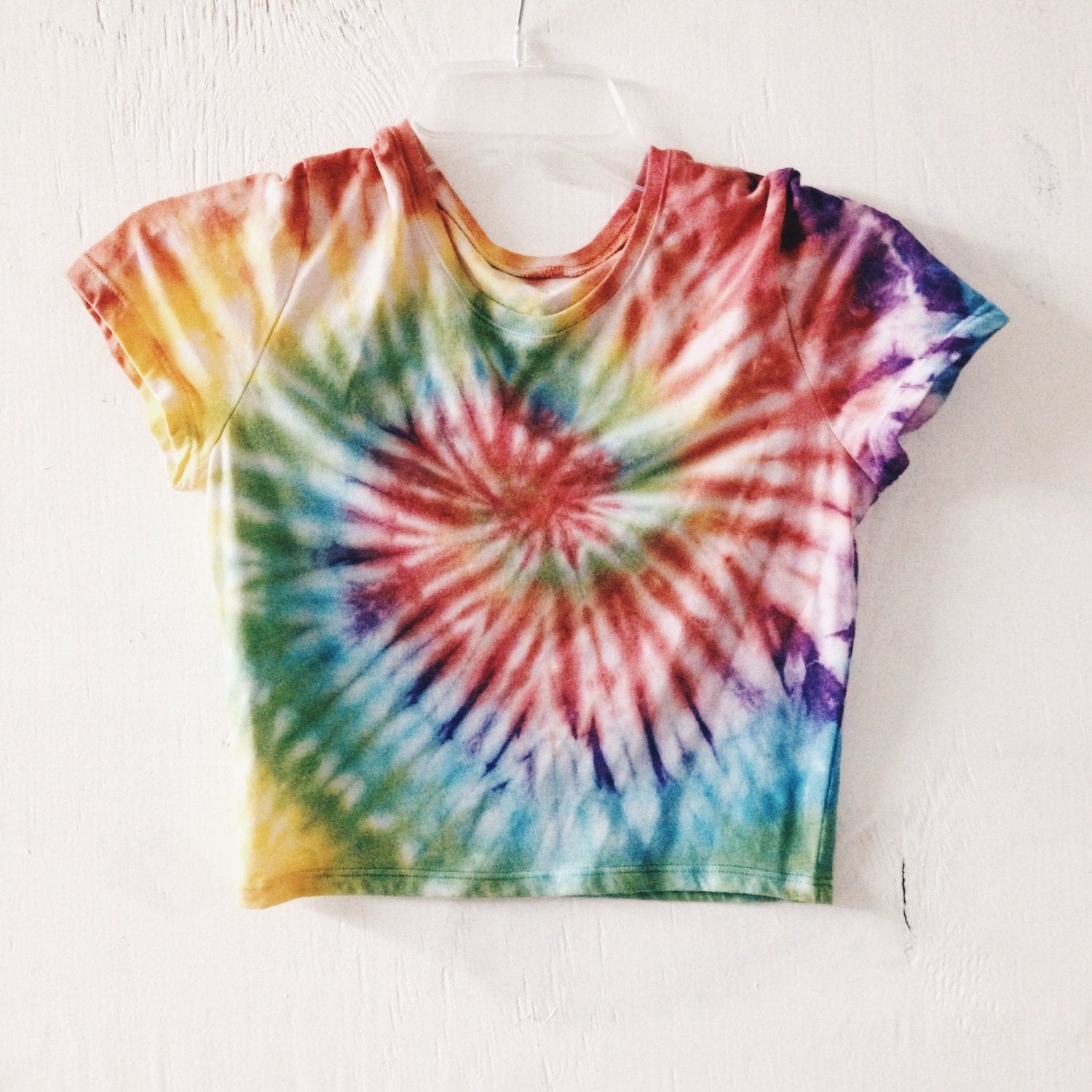 Custom Made Tie Dyed Crop Top Any Color Tie Dye by nostalgicusa