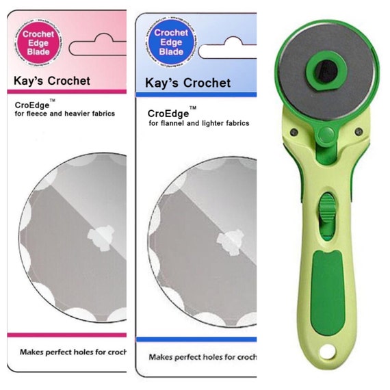 Crochet Edge Fleece and Flannel Blades with by kayscrochetpatterns