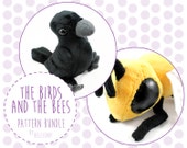 The Birds and The Bees PDF Sewing Pattern Bundle - Crow/Raven and Bee
