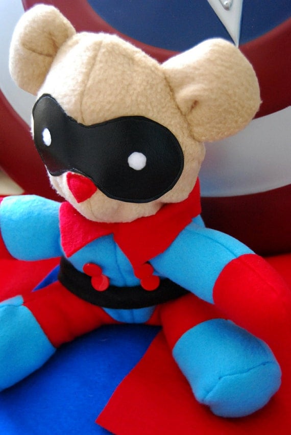 captain america stuffed bear