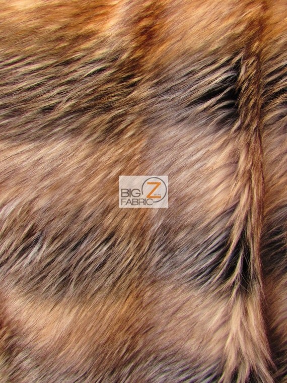 Faux Fake Fur Striped Animal Long Pile Coat Costume by BigZFabric