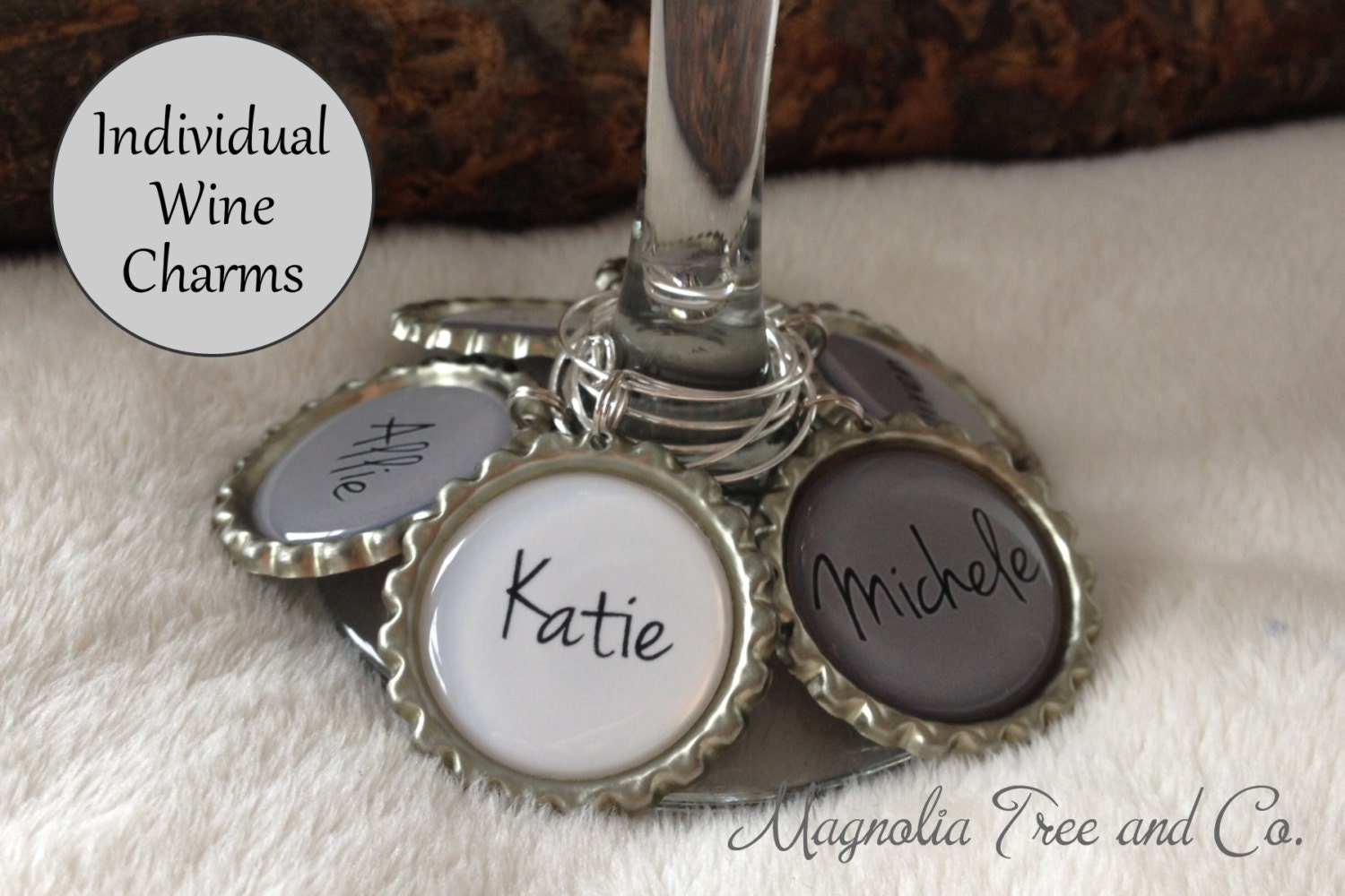 ONE WINE CHARM Personalized Wine Charms Bachelorette Party