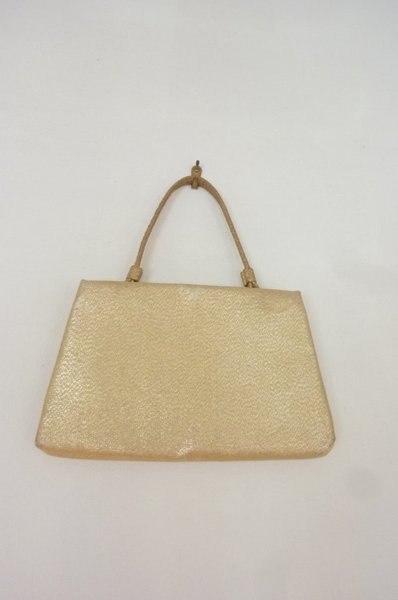 gold lame purse