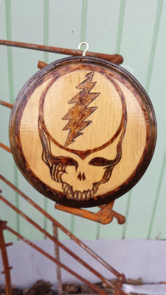 Steal your face grateful dead wood burned by chainXreactionXart
